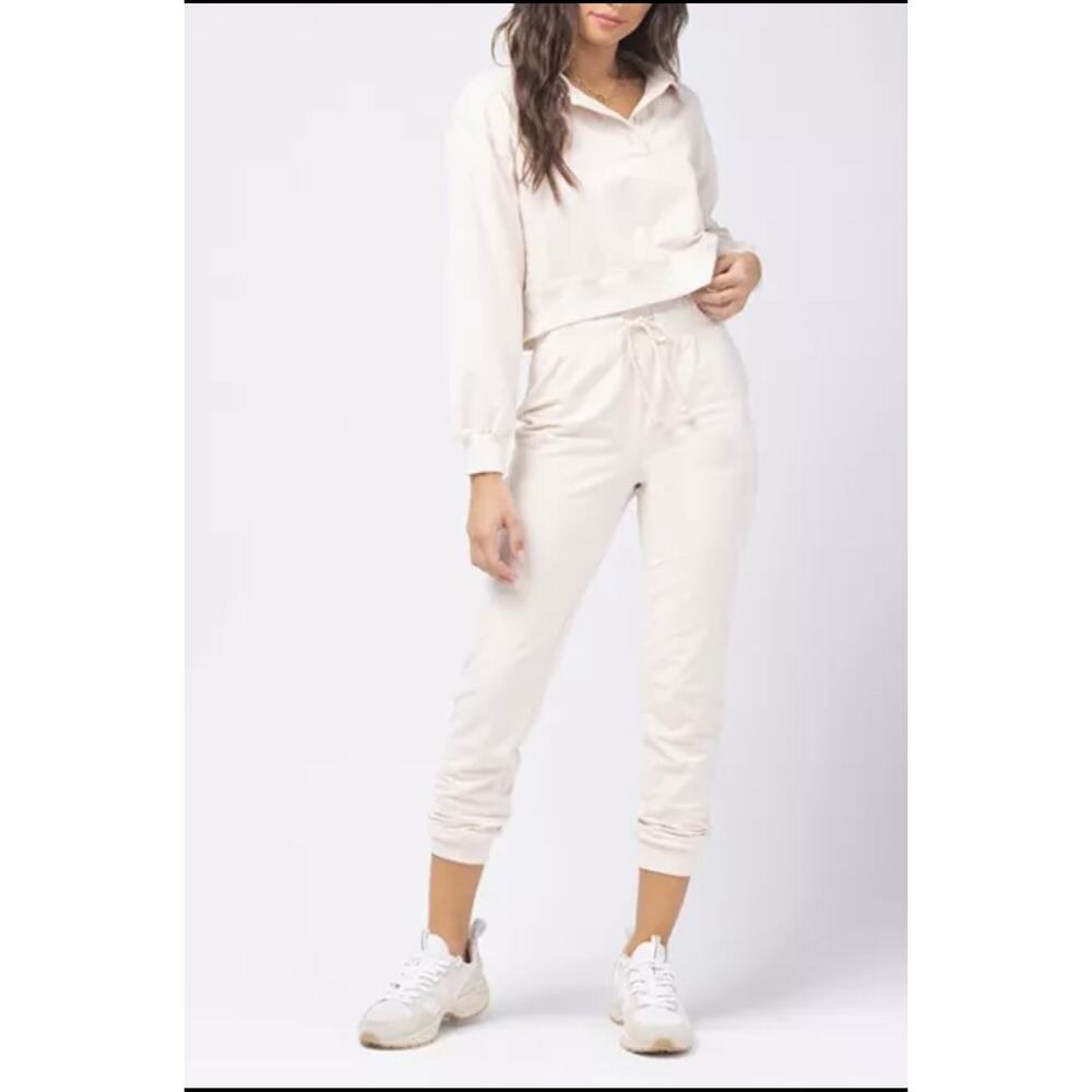 L*SPACE Livin' Is Easy Pant Sweatpants Joggers in Tapioca Athletic Lounge Size S